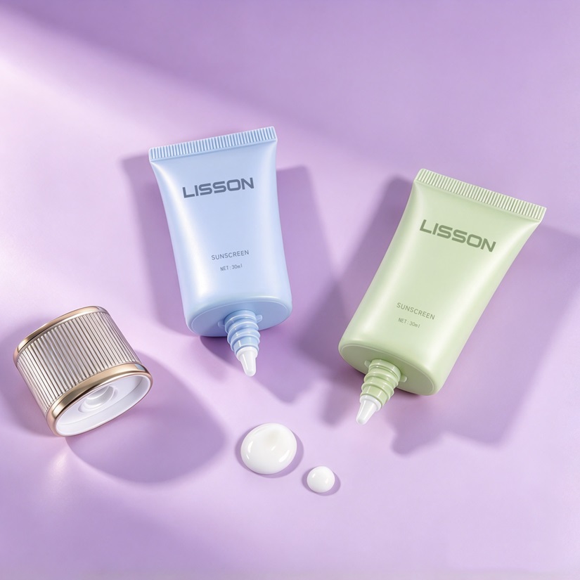 Cosmetic Oval Squeeze Tube with Nozzle