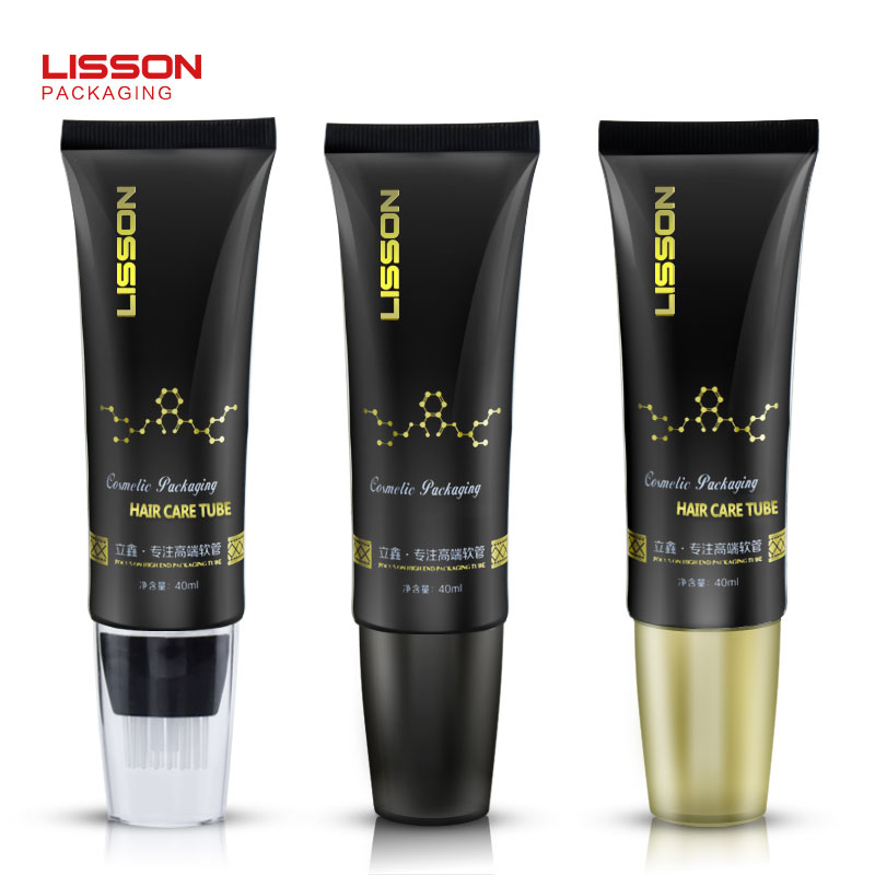 Plastic Hair Care Tube with Brush Massage Applicator