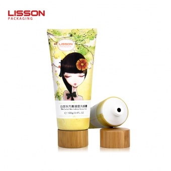 embalagem de tubo de bambu cosméticos