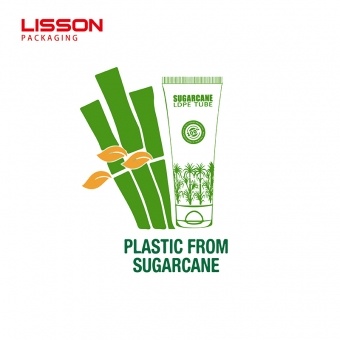 Tubo de bioplástico de cana-de-açúcar para cosméticos verdes sustentáveis, embalagens personalizadas