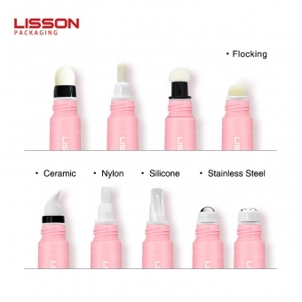 Tubos cosméticos de plástico com aplicador multifuncional personalizado para cuidados de beleza