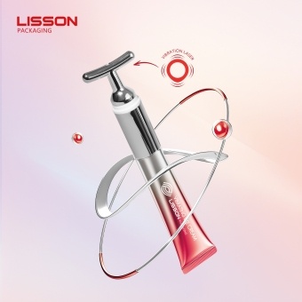 Inovadora bisnaga vibratória para creme de olhos em formato de T