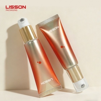 Tubo cosmético de aço inoxidável com esfera aplicadora