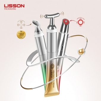 Creme para os olhos com massagem vibratória em tubo