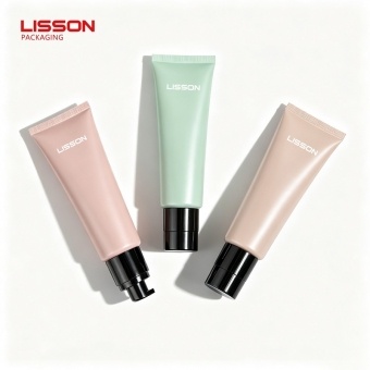 Embalagem cosmética personalizada para tubo de bomba airless semi-revestida D30