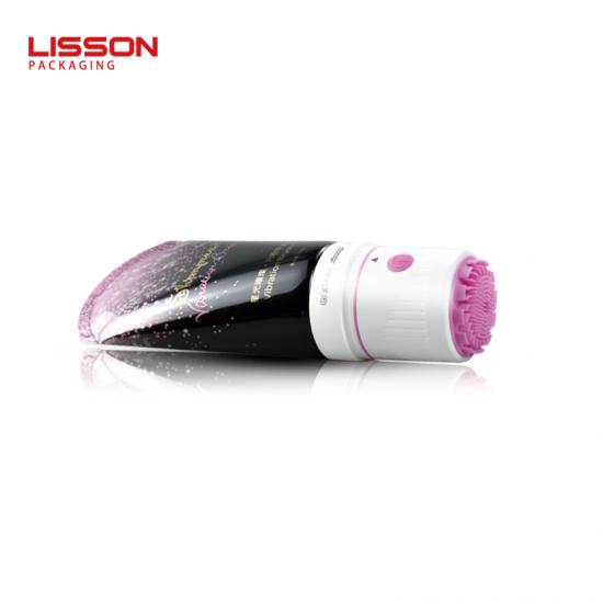 Tubo de limpador facial com escova vibratória