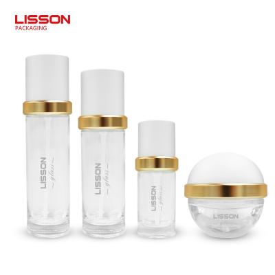 Skincare Glass Bottles and Jars Packaging Set