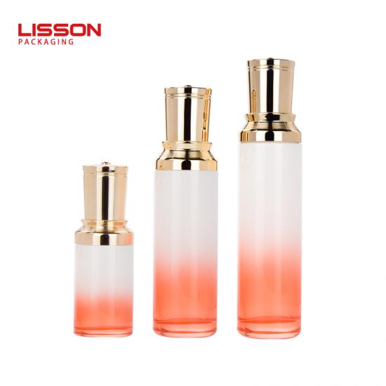 Conjunto de Embalagem de Frasco e Pote de Vidro para Cuidados com a Pele de Luxo