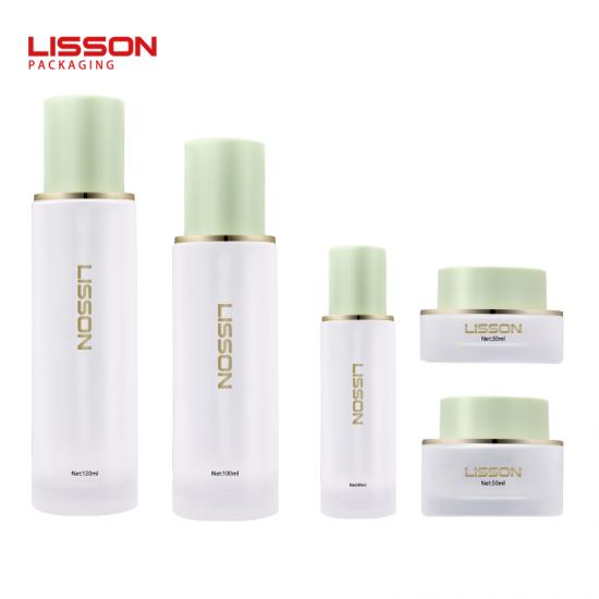 Conjunto de embalagens de vidro cosmético de luxo