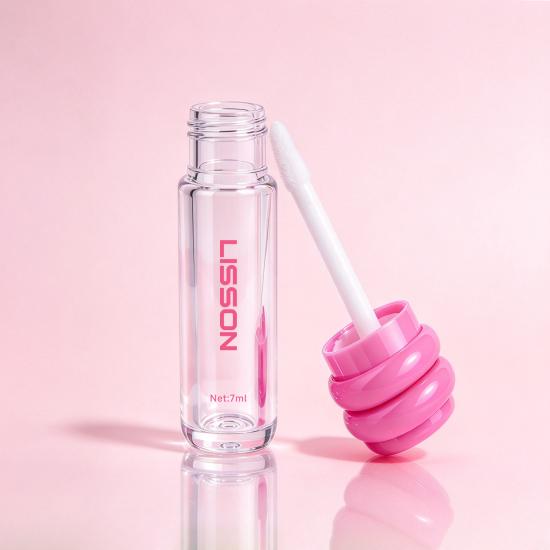 Frasco de brilho labial de PET com tampa em nuvem personalizada