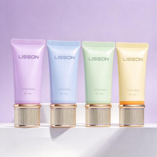 Tubo cosmético oval espremidor com bico