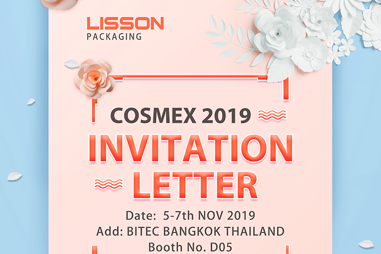 carta de convite para cosmex 2019 tailândia --- lisson packaging