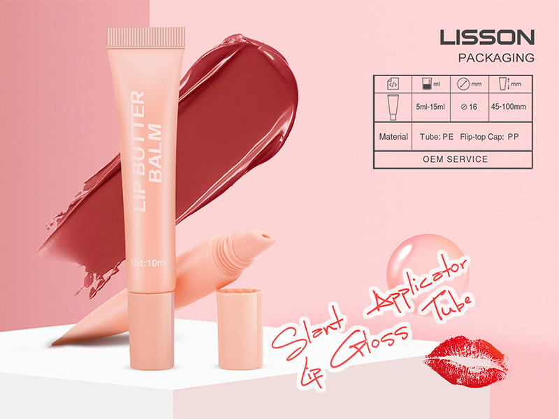 Tubo vazio de brilho labial de cor rosa de 10ml - sua solução de embalagem perfeita para cuidados com os lábios!
