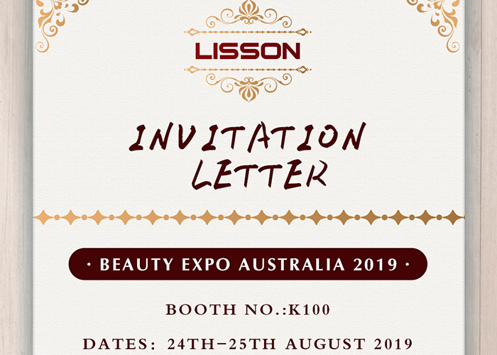 carta de convite para a beleza expo austrália 2019