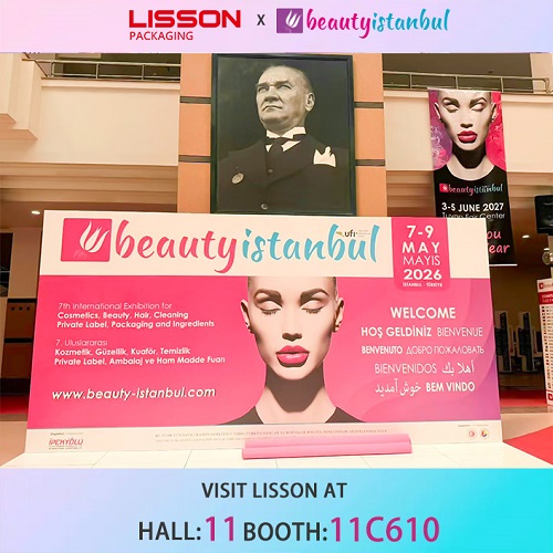 Conheça a LISSON PACKAGING na BeautyIstanbul 2026 | 7 a 9 de maio em Istambul, Turquia